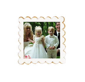 Galleta personalizada de 4cm Onduladas Cuadradas con Fondant e impresion personalizada.